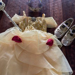 Disney Dress Up Belle Beauty & The Beast Costume With All Upgraded Accessories